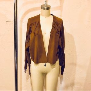 Fringe Western Dolman Sleeve Jacket GoatSkin!
